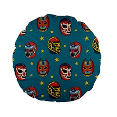 Mask Pattern Standard 15  Premium Flano Round Cushions