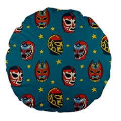 Mask Pattern Large 18  Premium Flano Round Cushions