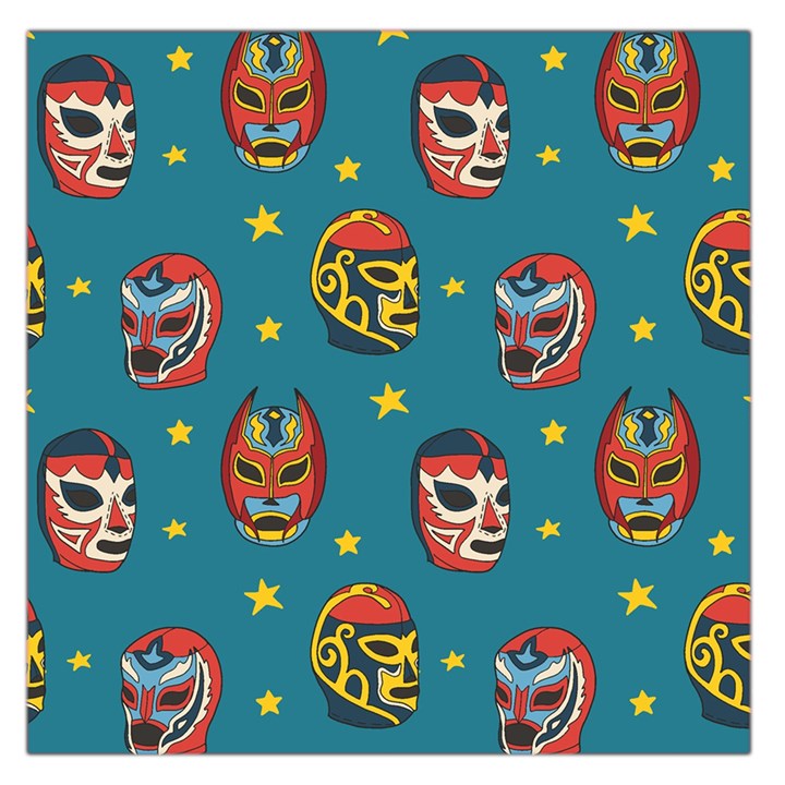 Mask Pattern Square Satin Scarf (36  x 36 )