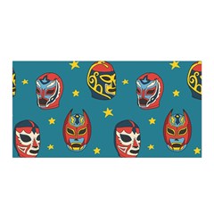 Mask Pattern Satin Wrap 35  X 70 