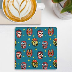 Mask Pattern Uv Print Square Tile Coaster 