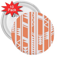 Tribal-pattern 3  Buttons (10 Pack) 