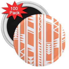 Tribal-pattern 3  Magnets (100 Pack)