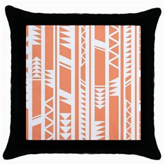 Tribal-pattern Throw Pillow Case (black)