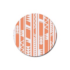 Tribal-pattern Rubber Coaster (round)