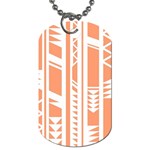 Tribal-pattern Dog Tag (One Side) Front