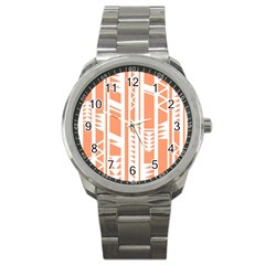 Tribal-pattern Sport Metal Watch