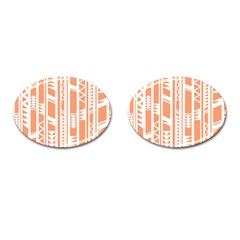 Tribal-pattern Cufflinks (oval)