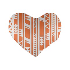 Tribal-pattern Standard 16  Premium Heart Shape Cushions by Jancukart