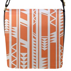 Tribal-pattern Flap Closure Messenger Bag (s)