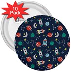 Cute-patterns- 3  Buttons (10 pack)  Front