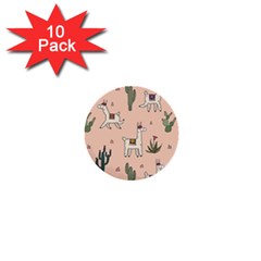 Llamas+pattern 1  Mini Buttons (10 Pack)  by Jancukart