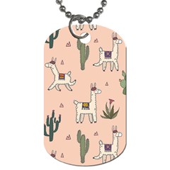 Llamas+pattern Dog Tag (one Side)