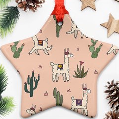 Llamas+pattern Star Ornament (two Sides)