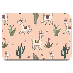 Llamas+pattern Large Doormat  by Jancukart