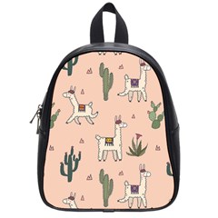 Llamas+pattern School Bag (small)