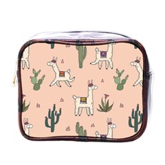 Llamas+pattern Mini Toiletries Bag (one Side)