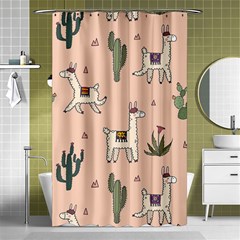 Llamas+pattern Shower Curtain 48  X 72  (small) 