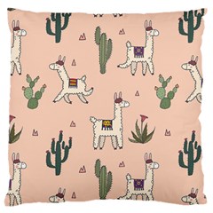 Llamas+pattern Large Flano Cushion Case (one Side)