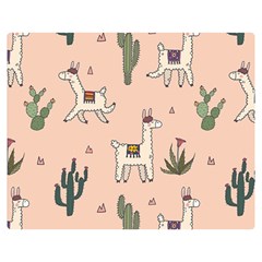 Llamas+pattern Double Sided Flano Blanket (medium) 