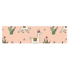 Llamas+pattern Oblong Satin Scarf (16  X 60 )