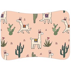 Llamas+pattern Velour Seat Head Rest Cushion