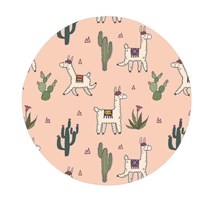 Llamas+pattern Mini Round Pill Box