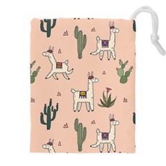 Llamas+pattern Drawstring Pouch (4xl)