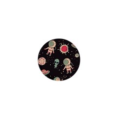 Space Pattern Cartoon 1  Mini Buttons