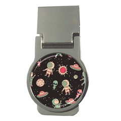 Space Pattern Cartoon Money Clips (round) 