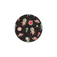 Space Pattern Cartoon Golf Ball Marker (4 Pack)