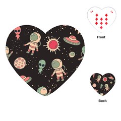 Space Pattern Cartoon Playing Cards Single Design (heart)