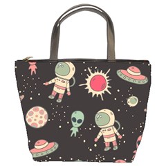 Space Pattern Cartoon Bucket Bag