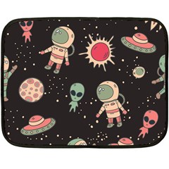 Space Pattern Cartoon Fleece Blanket (mini) by Jancukart