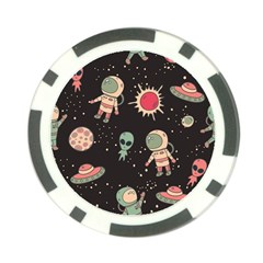 Space Pattern Cartoon Poker Chip Card Guard (10 Pack)