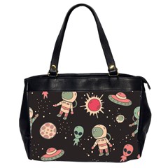 Space Pattern Cartoon Oversize Office Handbag (2 Sides) by Jancukart