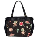 Space Pattern Cartoon Oversize Office Handbag (2 Sides) Front