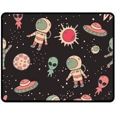 Space Pattern Cartoon Fleece Blanket (medium) 