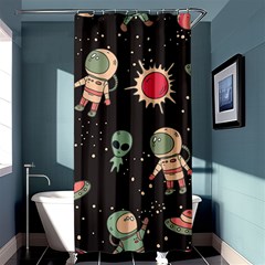 Space Pattern Cartoon Shower Curtain 36  X 72  (stall)  by Jancukart