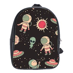 Space Pattern Cartoon School Bag (xl) by Jancukart