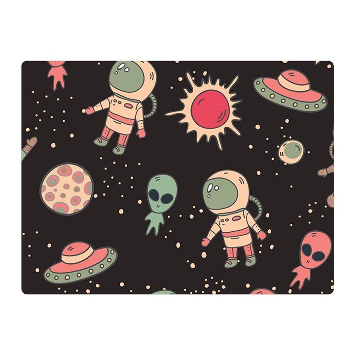 Space Pattern Cartoon Double Sided Flano Blanket (Mini) 