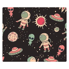 Space Pattern Cartoon Double Sided Flano Blanket (small) 