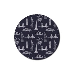 Nyc Pattern Rubber Coaster (round)