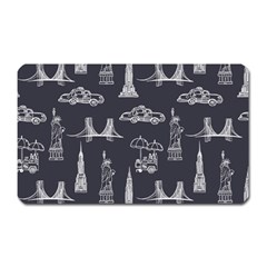 Nyc Pattern Magnet (rectangular) by Jancukart