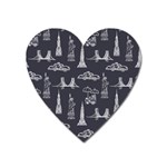 Nyc Pattern Heart Magnet Front