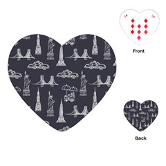 Nyc Pattern Playing Cards Single Design (heart) by Jancukart