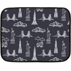 Nyc Pattern Double Sided Fleece Blanket (mini)  by Jancukart