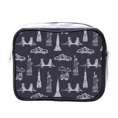 Nyc Pattern Mini Toiletries Bag (one Side) by Jancukart