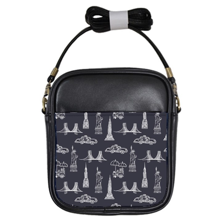 Nyc Pattern Girls Sling Bag