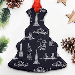 Nyc Pattern Christmas Tree Ornament (two Sides)